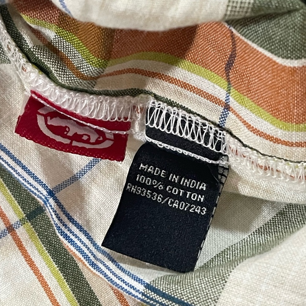 XXL Vintage Y2K Ecko Unltd Rhino Woven Short Sleeve Shirt 90’s Plaid Streetwear‎ - Picture 8 of 10